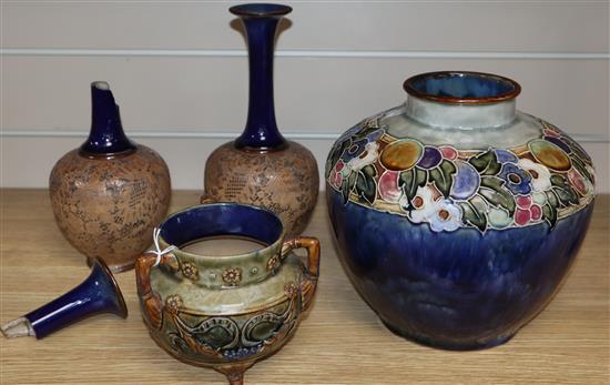 Four Doulton stoneware vessels